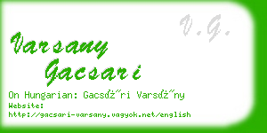 varsany gacsari business card